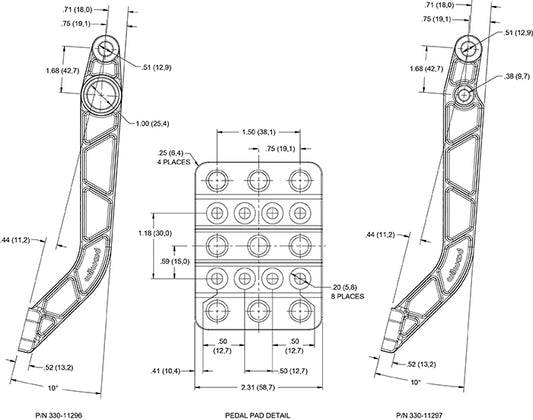 340-12043 - Wilwood Pedal Replacement Kit Dual Pedal