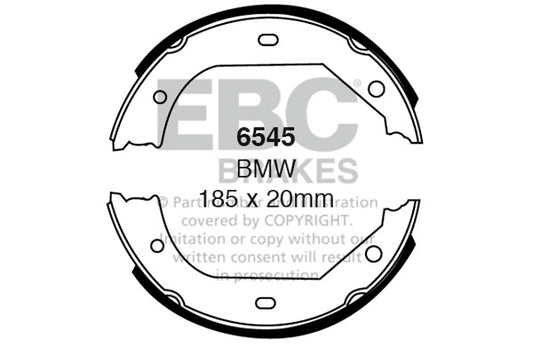 6545 - EBC Brake Shoes; Rear