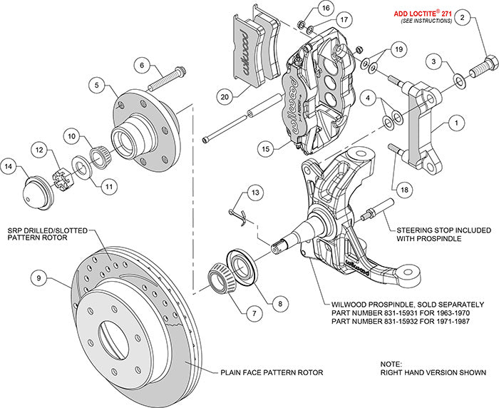140-15944 - Wilwood Big Brake Kit - Front - 309x28mm Plain - Superlite 6R Black