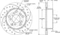 160-13336-BK - Wilwood SRP Rotor & Hat - 309x20mm Curved Slotted & Cross Drilled Right