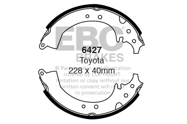 6427 - EBC Brake Shoes; Rear