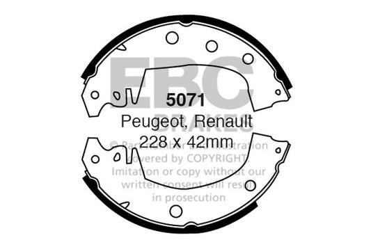 5071 - EBC Brake Shoes; Front