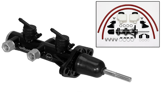 260-14389-BK - Wilwood M/C Dual Outlet W/Pushrod