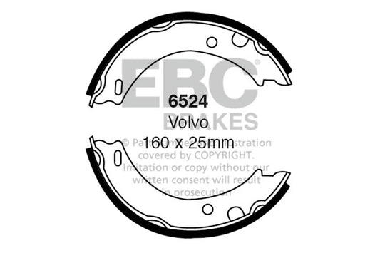 6524 - EBC Brake Shoes; Rear