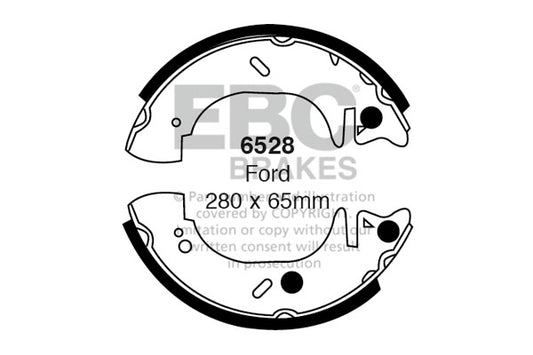 6528 - EBC Brake Shoes; Rear