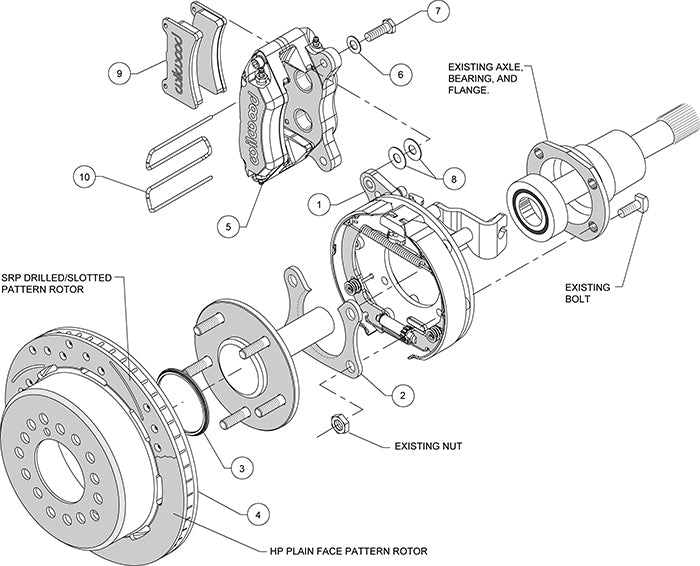 140-11389-P - Wilwood Big Brake Kit - Rear - 280x20mm Plain - Dynapro Low Profile Polished