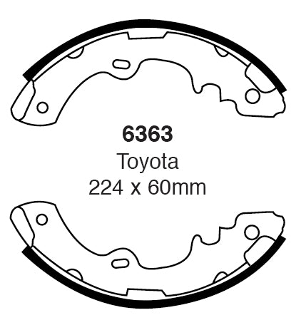 6363 - EBC Brake Shoes; Rear