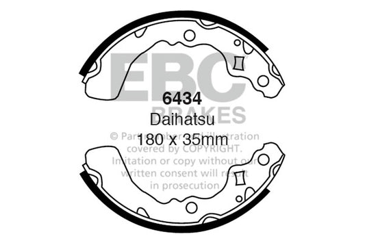 6434 - EBC Brake Shoes; Rear