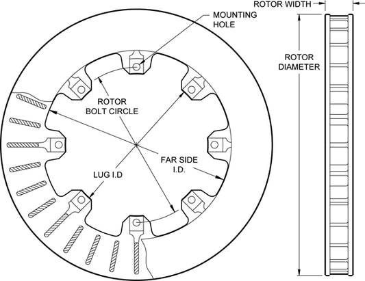 160-0483 - Wilwood Ultralite Rotors - 298x32mm Plain Left/Right