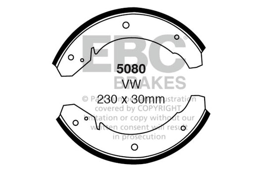 5080 - EBC Brake Shoes; Rear