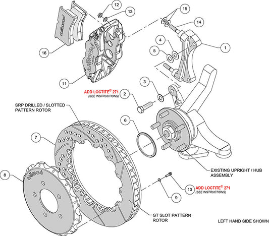 140-11978 - Wilwood Big Brake Kit - Front - 327x28mm Bi-Slotted - Superlite 6R Black