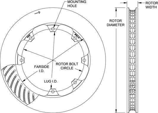 160-13498 - Wilwood HD Rotors Spec 37 - 298x30mm Plain Left
