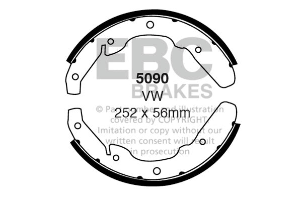 5090 - EBC Brake Shoes; Rear