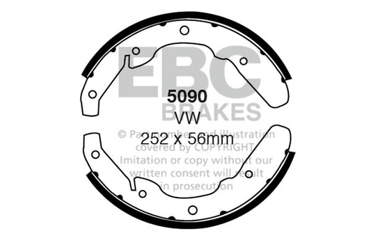 5090 - EBC Brake Shoes; Rear