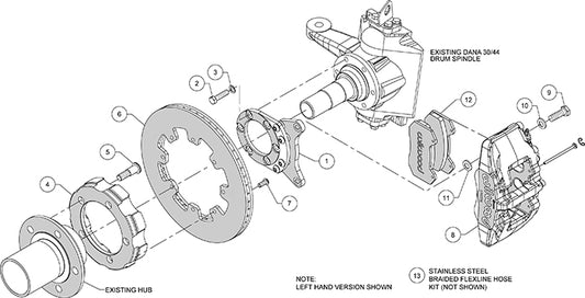 140-13303-R - Wilwood Big Brake Kit - Front - 298x20mm Plain - Dynapro 6 Red