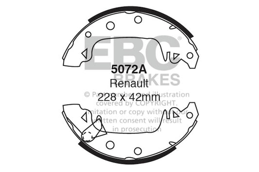 5072A - EBC Brake Shoes; Rear