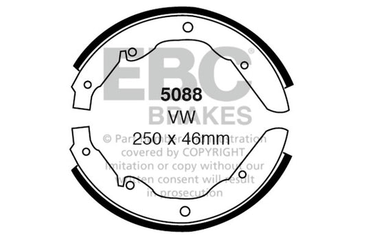 5088 - EBC Brake Shoes; Rear