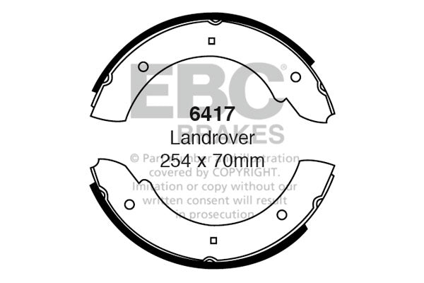 6417 - EBC Brake Shoes; Rear