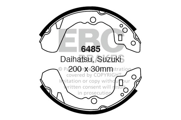 6485 - EBC Brake Shoes; Rear