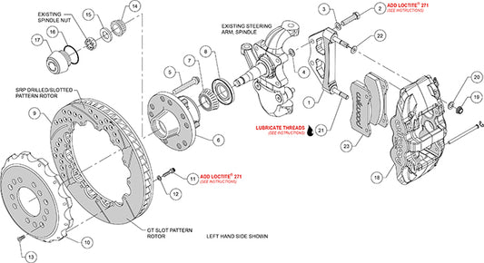 140-15558 - Wilwood Big Brake Kit - Front - 355x32mm Bi-Slotted - AERO6 Black