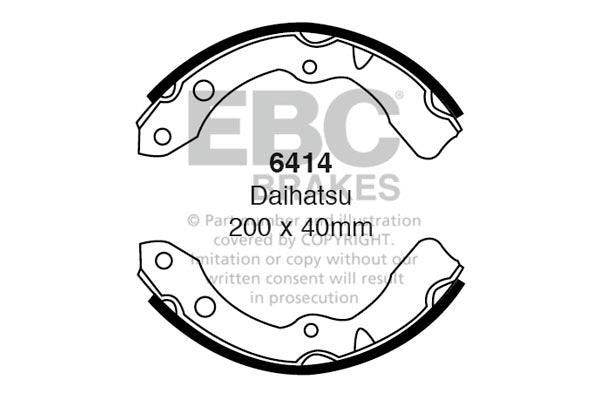 6414 - EBC Brake Shoes; Front