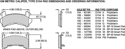 120-11872-RD - Wilwood D154 Single & Dual Piston Brake Caliper; Red - Floating Left & Right