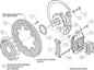 140-14233-DR - Wilwood Big Brake Kit - Front - 309x20mm Curved Slotted & Cross Drilled - Dynalite Internal Red