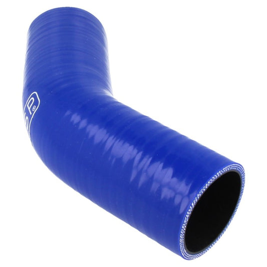 Silicone hose - 45° bend - 57 mm (petrol and oil resistant - Blue