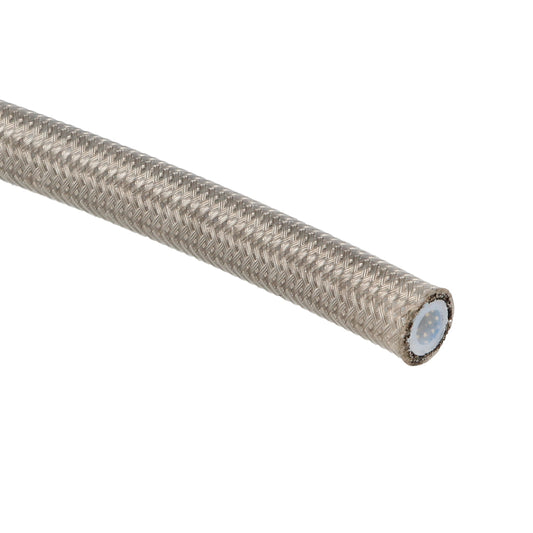 fuel / oil hose Stainless steel jacket PTFE AN8 coating transparent (ø 10.67mm)