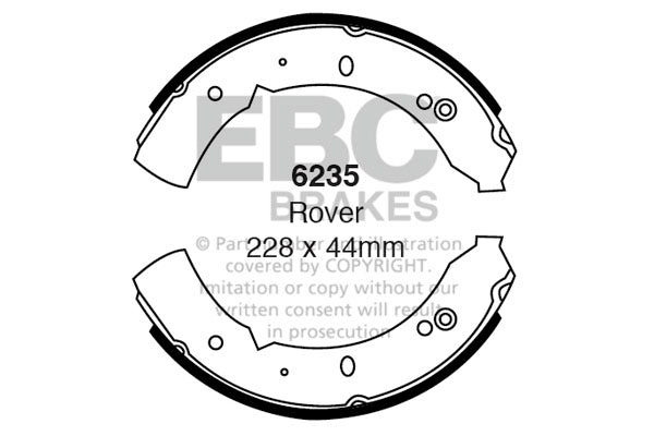 6235 - EBC Brake Shoes; Front