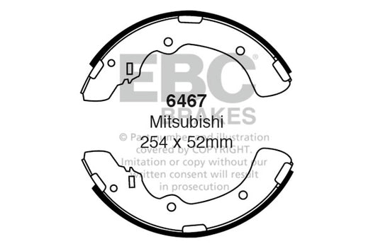 6467 - EBC Brake Shoes; Rear
