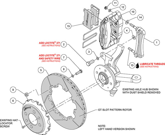 140-14940 - Wilwood Big Brake Kit - Front - 298x20mm Bi-Slotted - Dynapro Radial Mount Anodized