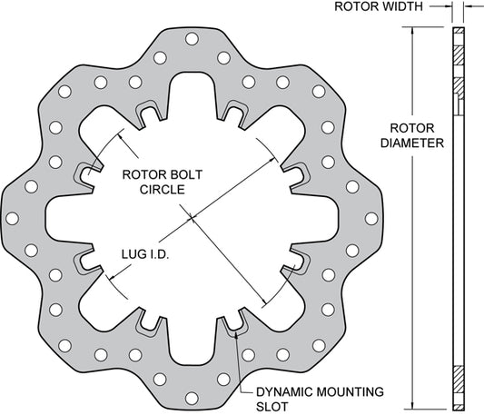 160-5855 - Wilwood Steel Rotors - 298x9mm Drilled Left/Right