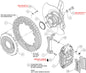 140-13043-DR - Wilwood Big Brake Kit - Front - 332x32mm Curved Slotted & Cross Drilled - Superlite 6R Red