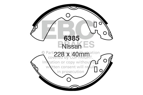 6385 - EBC Brake Shoes; Rear