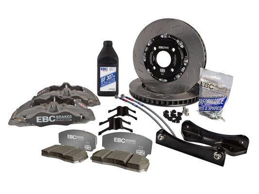 BBK022R-1F - EBC Big Brake Kit - Front - 330x28mm Curved Slotted - Apollo-4 Anodized