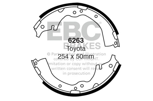 6263 - EBC Brake Shoes; Rear