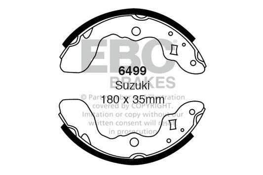 6499 - EBC Brake Shoes; Rear