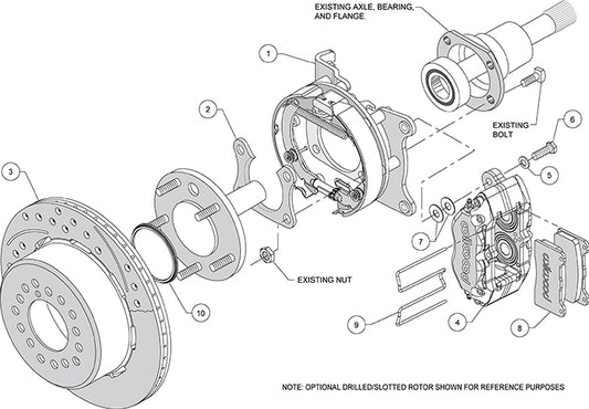 140-13207-R - Wilwood Big Brake Kit - Rear - 309x20mm Plain - Dynapro Dust-Boot Red