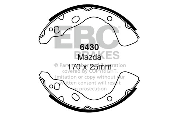 6430 - EBC Brake Shoes; Rear