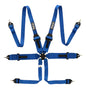 6-point safety harness FHR Touring FIA - Blue