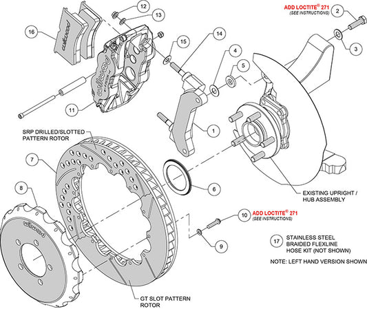 140-12870 - Wilwood Big Brake Kit - Front - 327x28mm Bi-Slotted - Superlite 6R Black