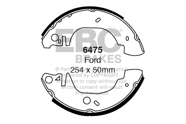 6475 - EBC Brake Shoes; Rear