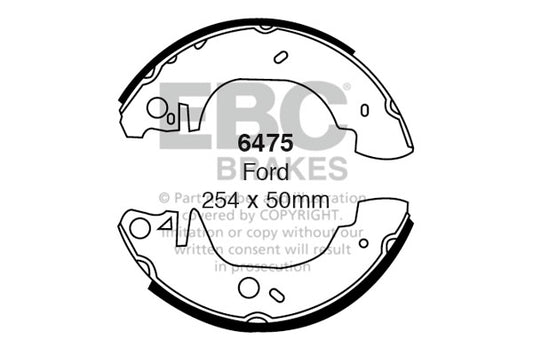 6475 - EBC Brake Shoes; Rear