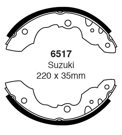 6517 - EBC Brake Shoes; Rear