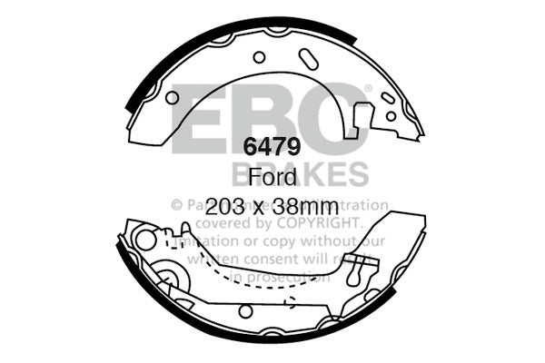 6479 - EBC Brake Shoes; Rear