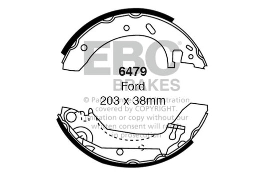 6479 - EBC Brake Shoes; Rear