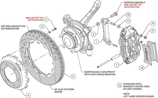 140-14577 - Wilwood Big Brake Kit - Front - 327x28mm Bi-Slotted - Superlite 6R Black