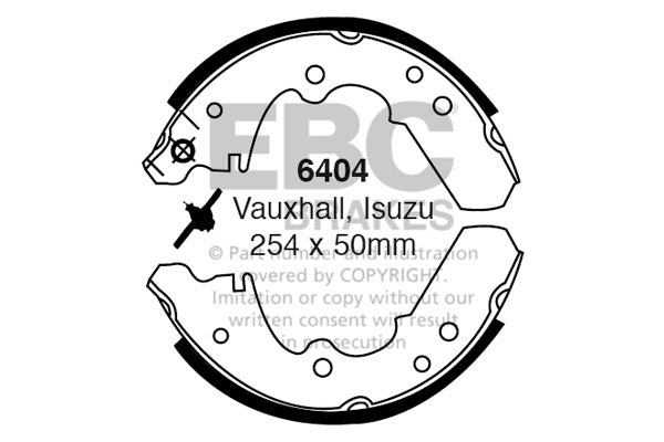 6404 - EBC Brake Shoes; Rear