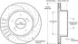 160-11287-BK - Wilwood SRP Rotor & Hat - 298x32mm Curved Slotted & Cross Drilled Left